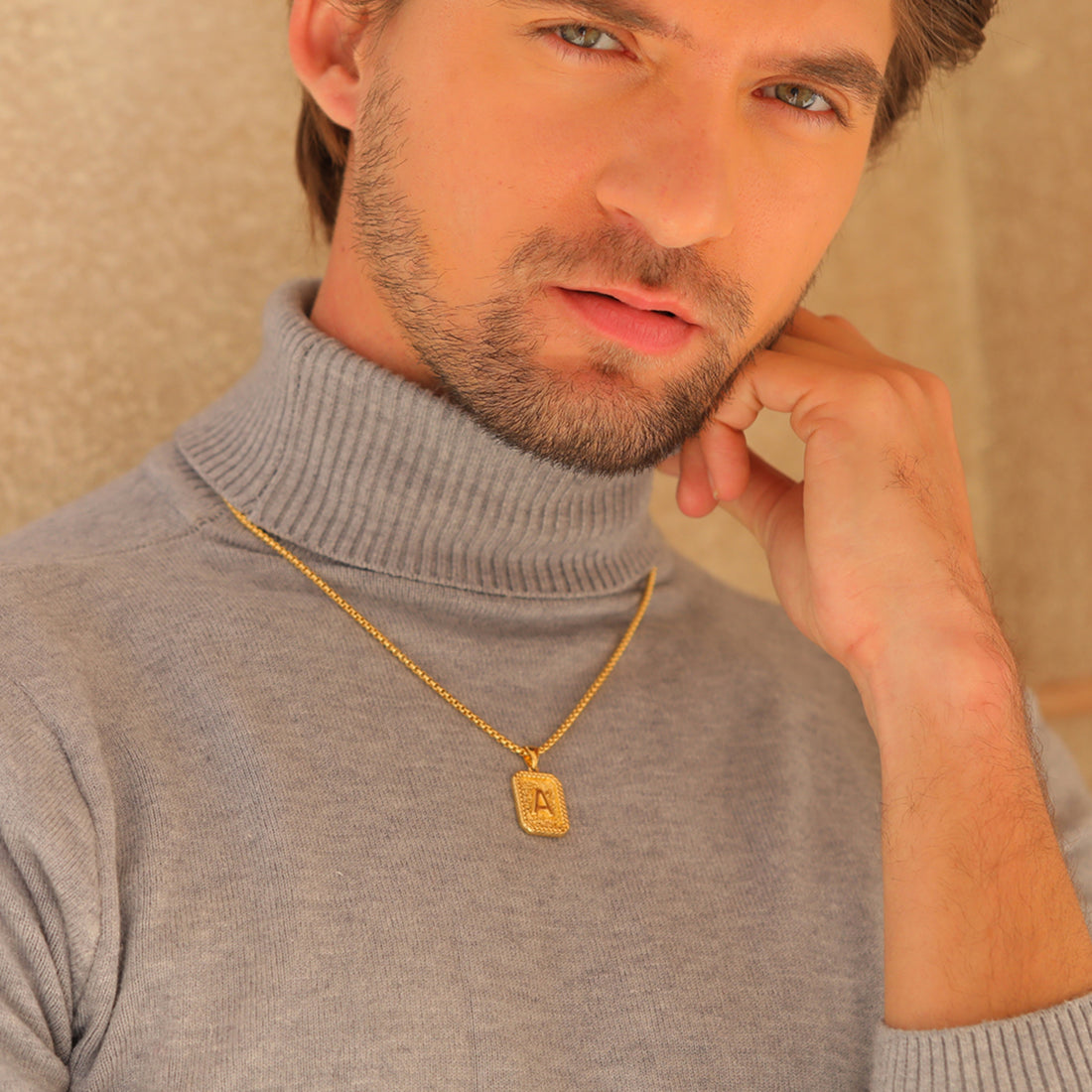 Golden/silvery/black necklace, gold wheat grain rectangular pendant necklace, 18K gold-plated/925 silver plating/gun black plated, 2.5mm box chain necklace 20 inches, suitable for various occasions, Valentine's Day, music festivals, holiday gifts;