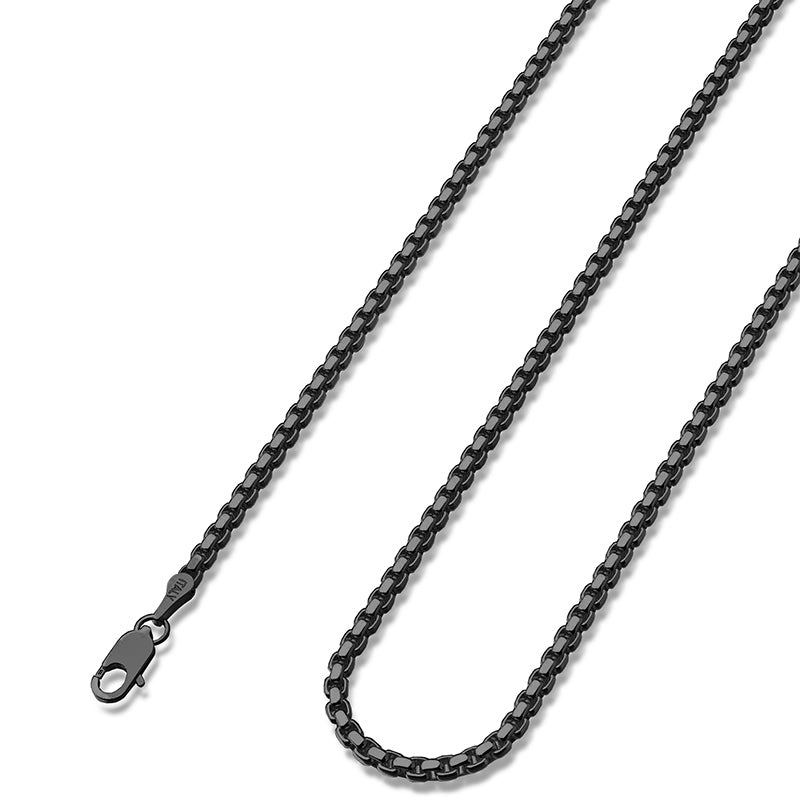 Black Box Chain 2mm/2-5mm Necklace 16\18\20\22\24\26\30Inches
